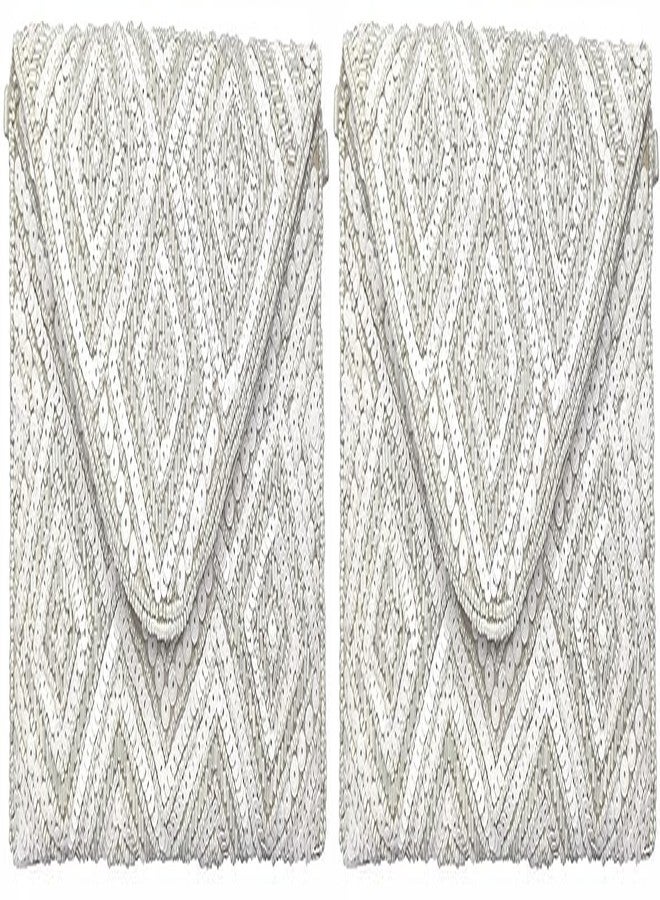 DUCHESS Women's Hand Embroidered White Envelope Clutch Purse (Pack of 2)